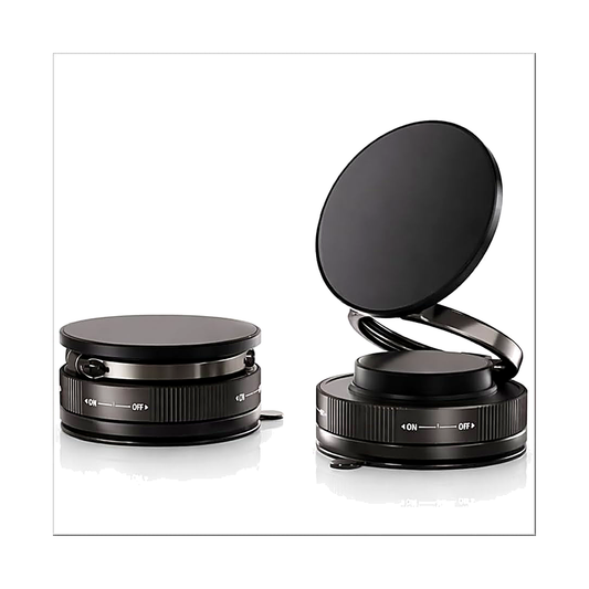 Foldable Magnetic Phone Holder – Suction Lock Car Mount
