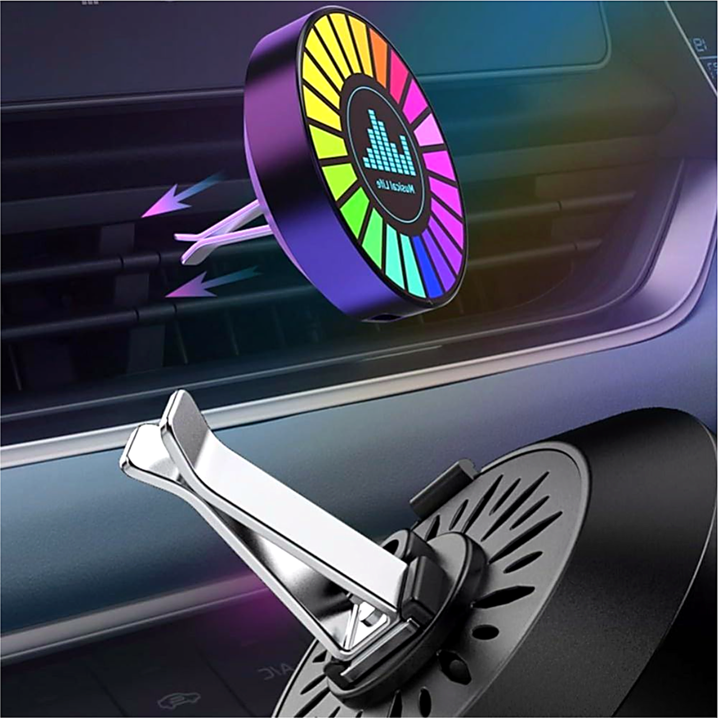 RGB Voice-Activated Car Ambient Light – Music Rhythm Pickup Lamp